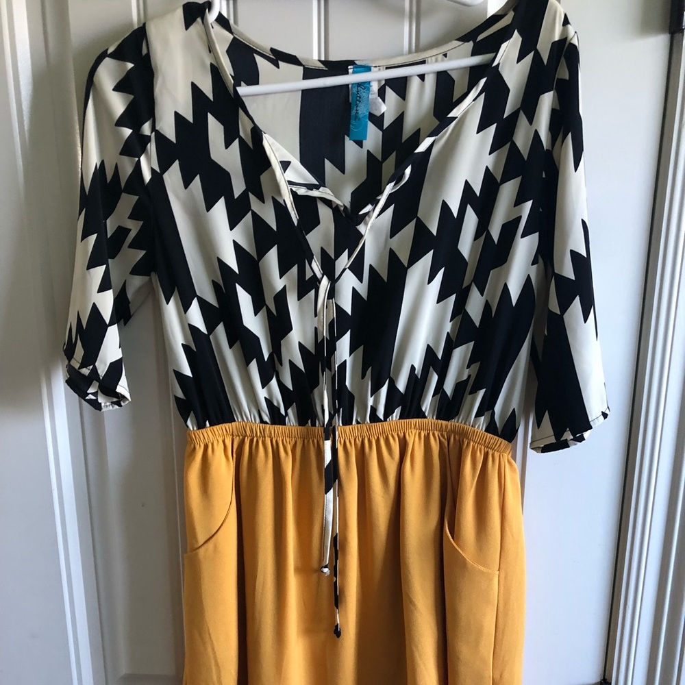 Black and Gold Boutique Dress